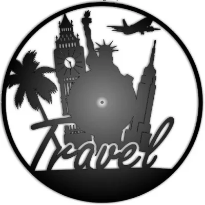 Travel Landmarks CNC DXF SVG Free Download CNC laser cut design