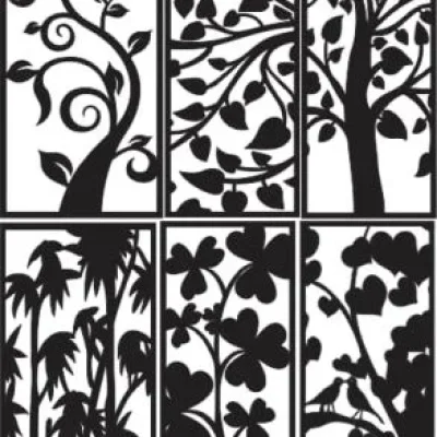 Tree Branch Botanical CNC DXF SVG Free Download CNC laser cut design