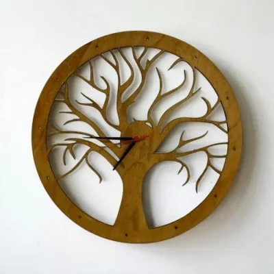 Tree of Life Clock CNC DXF SVG Free Download CNC laser cut design