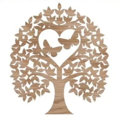 Tree of Life Heart Wedding CNC DXF SVG Free Download CNC laser cut design