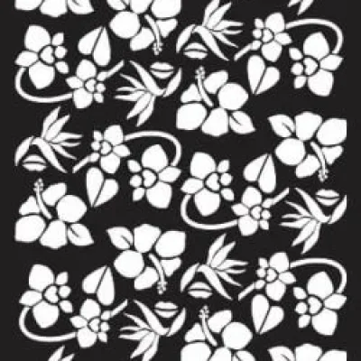 Tropical Hibiscus Floral Pattern CNC DXF SVG Free Download CNC laser cut design
