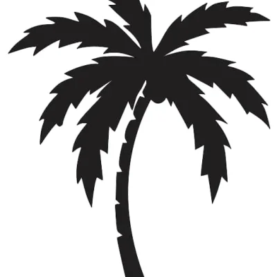 Tropical Palm Tree Silhouette CNC DXF SVG Free Download CNC laser cut design