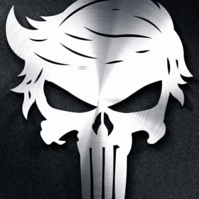 Trump Punisher Skull CNC DXF SVG Free Download CNC laser cut design