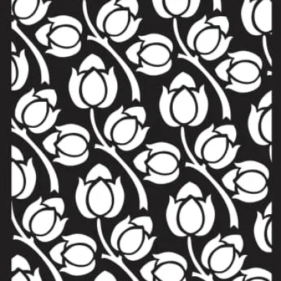 Tulip Floral Pattern CNC DXF SVG Free Download CNC laser cut design