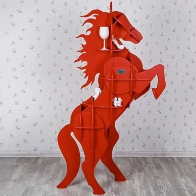 Unicorn Wine Rack Display Stand CNC DXF SVG Free Download CNC laser cut design