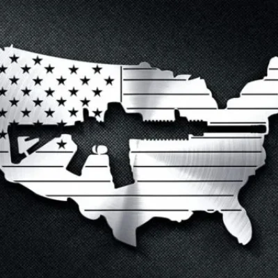 USA Flag Rifle Map CNC DXF SVG Free Download CNC laser cut design