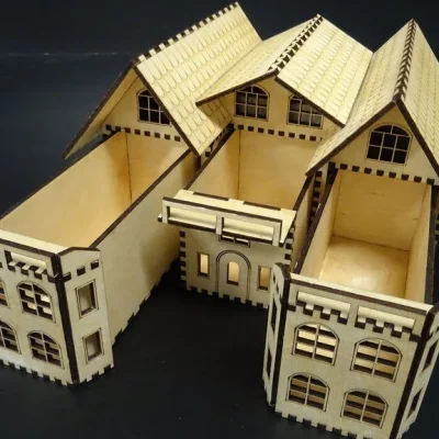 Victorian Dollhouse CNC DXF SVG Free Download CNC laser cut design
