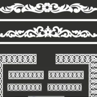 Victorian Ornamental Borders CNC DXF SVG Free Download CNC laser cut design