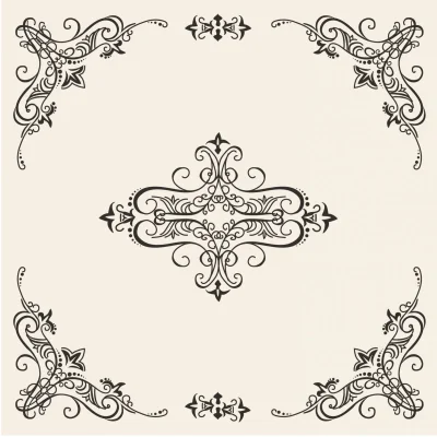 Victorian Ornate Corner Frame CNC DXF SVG Free Download CNC laser cut design