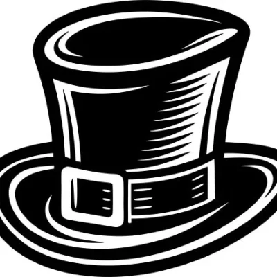 Victorian Top Hat Gentleman CNC DXF SVG Free Download CNC laser cut design