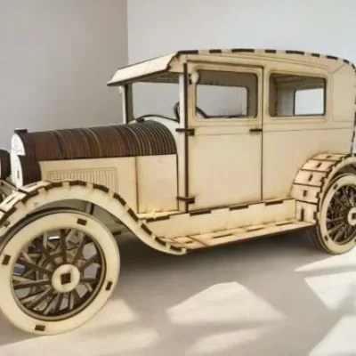 Vintage Car Model 3D CNC DXF SVG Free Download CNC laser cut design