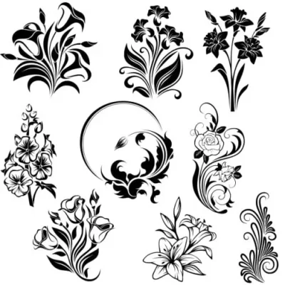 Vintage Floral Ornament Collection CNC DXF SVG Free Download CNC laser cut design