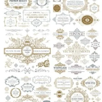 Vintage Ornamental Frames Collection CNC DXF SVG Free Download CNC laser cut design