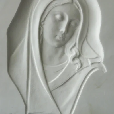Virgin Mary Religious Relief CNC DXF SVG Free Download CNC laser cut design