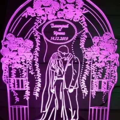 Wedding Arch Romance LED CNC DXF SVG Free Download CNC laser cut design