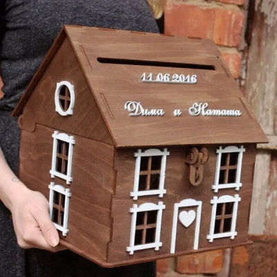 Wedding Card Box House CNC DXF SVG Free Download CNC laser cut design