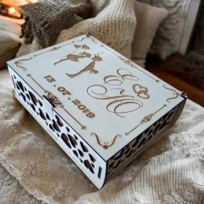 Wedding Memory Box Laser Cut Design DXF SVG Free Download CNC laser cut design