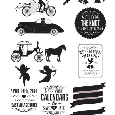 Wedding Save Date Cards CNC DXF SVG Free Download CNC laser cut design