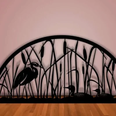 Wetland Wildlife Scene CNC DXF SVG Free Download CNC laser cut design