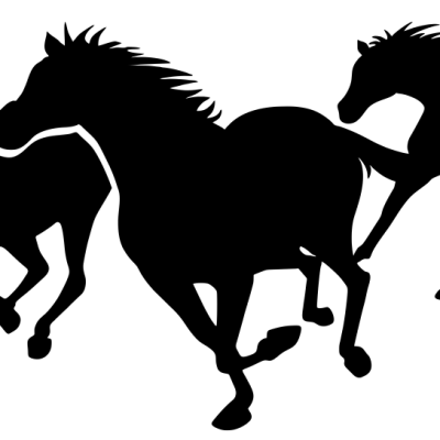 Wild Horses Running Silhouette CNC DXF SVG Free Download CNC laser cut design