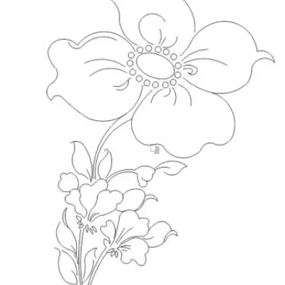 Wild Rose Floral Branch CNC DXF SVG Free Download CNC laser cut design