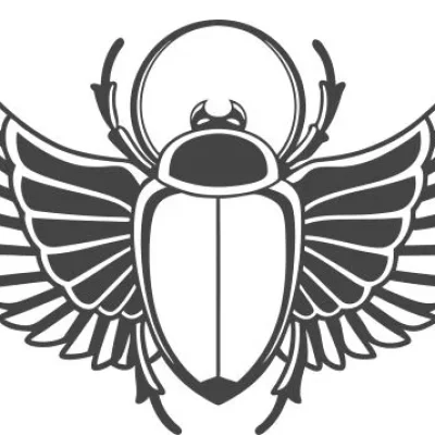 Winged Scarab Beetle Egyptian CNC DXF SVG Free Download CNC laser cut design