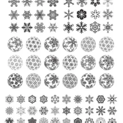 Winter Snowflakes Collection CNC DXF SVG Free Download CNC laser cut design