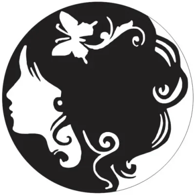 Woman Silhouette Butterfly Hair CNC DXF SVG Free Download CNC laser cut design