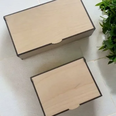 Wooden Box with Sliding Lid CNC DXF SVG Free Download CNC laser cut design
