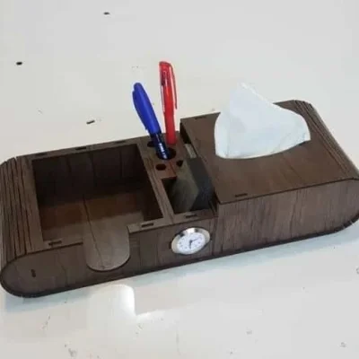 Wooden Desk Organizer Tray CNC DXF SVG Free Download CNC laser cut design