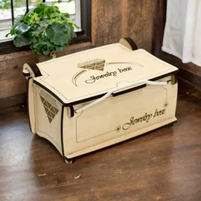 Wooden Jewelry Storage Box CNC DXF SVG Free Download CNC laser cut design